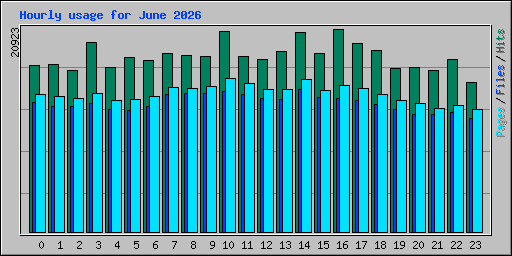 Hourly usage for June 2026