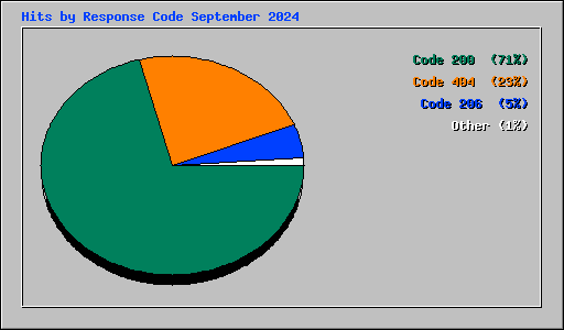 Hits by Response Code September 2024