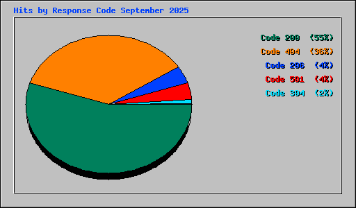 Hits by Response Code September 2025