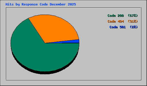 Hits by Response Code December 2025