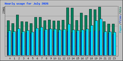 Hourly usage for July 2026