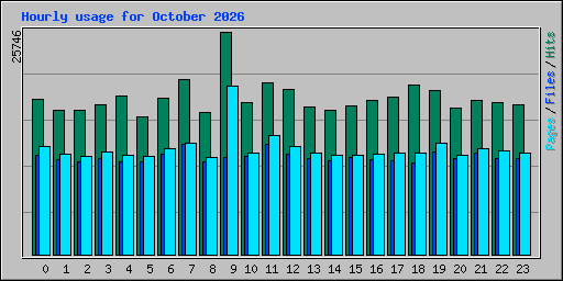 Hourly usage for October 2026