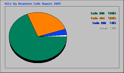 Hits by Response Code August 2025